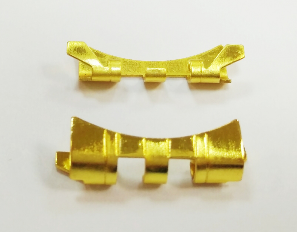 Оконцовка браслета, золото, круглое 18мм, 2 выреза WB-629-PY-18-2C