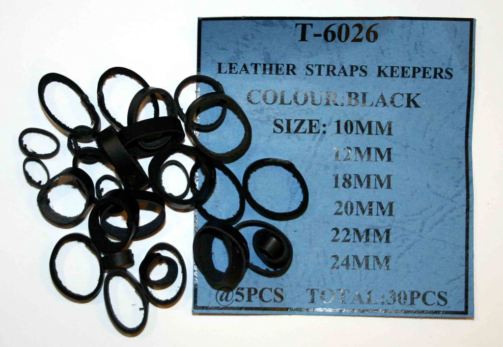 Набор петель кожаных на ремень, черные 30 шт. T-6026